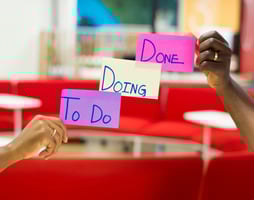 post it notes saying to doing done