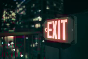 red exit sign
