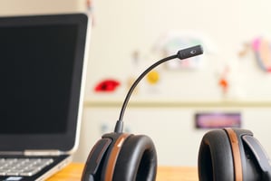 ear phones on desk