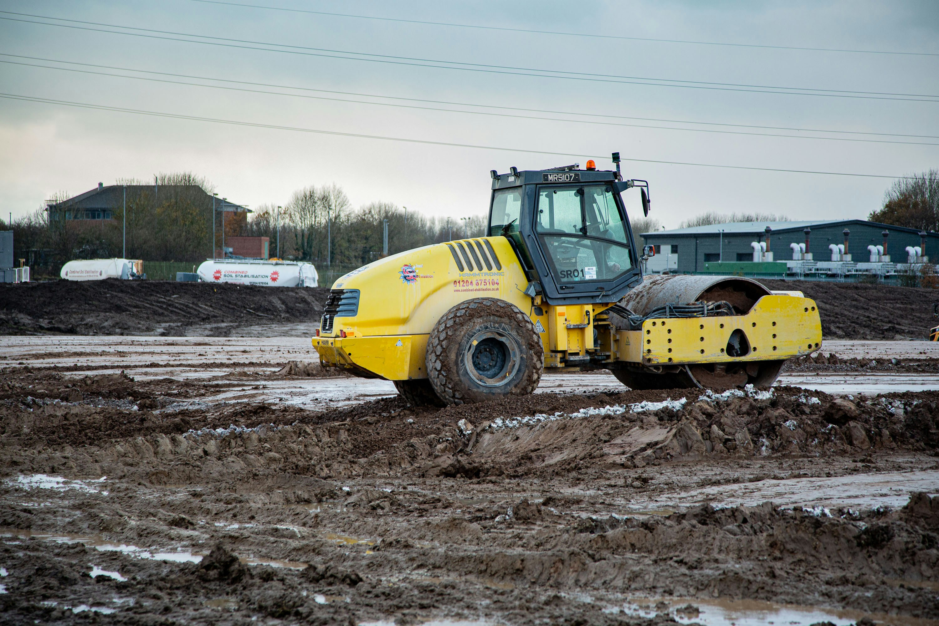 machine equipment in mud