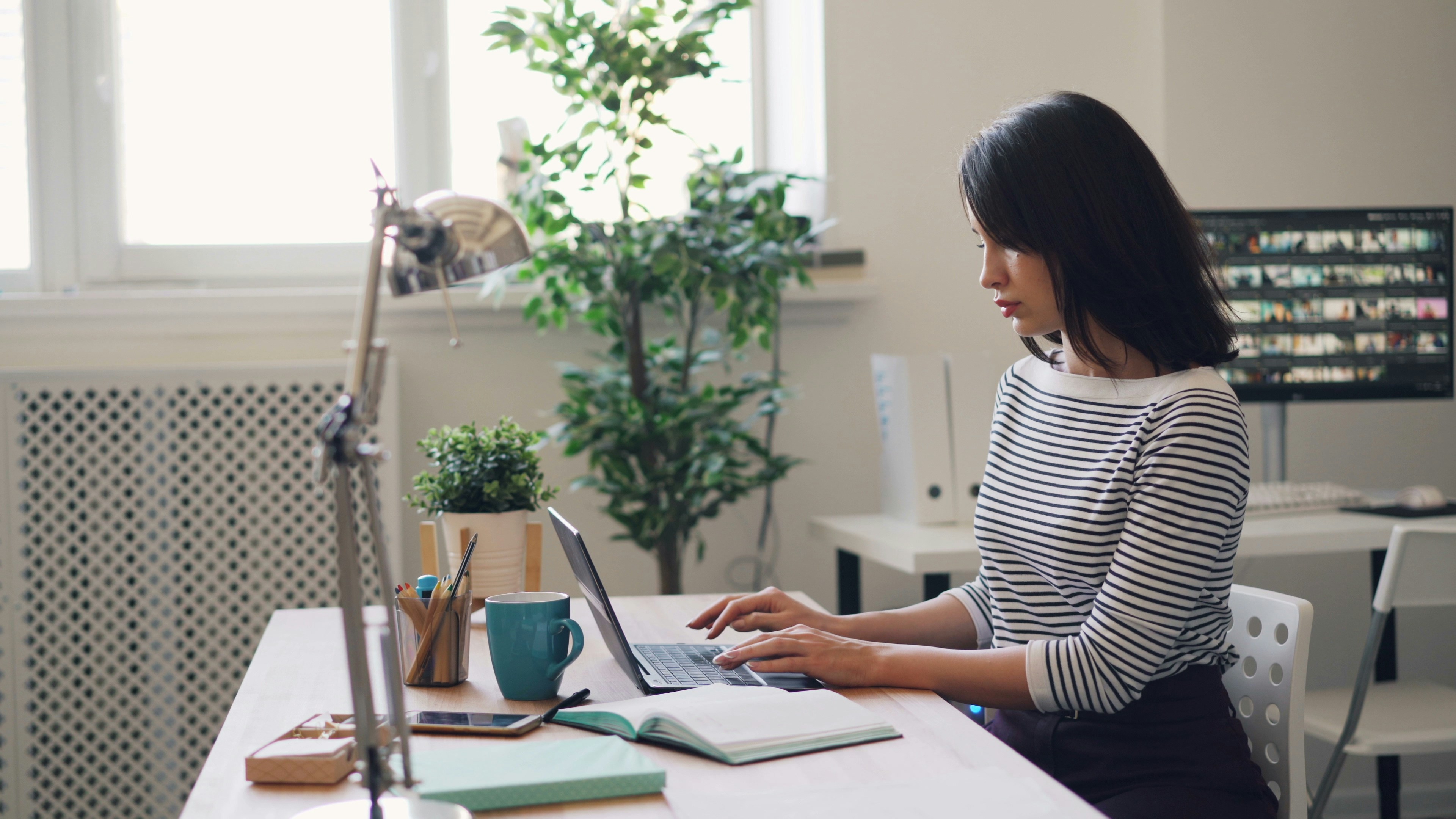 woman at the desk